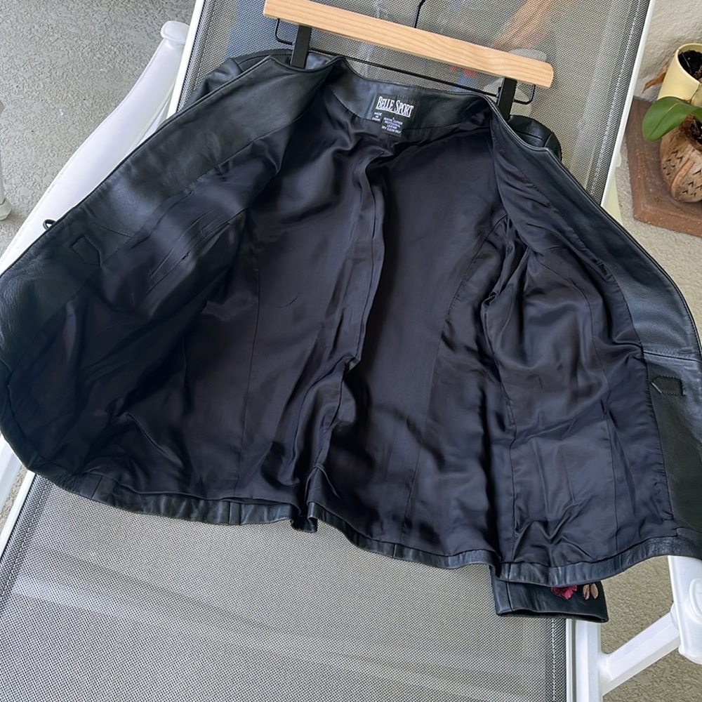 Vintage Belle Sport Genuine Black Leather Women Jacket - Picture 8 of 9